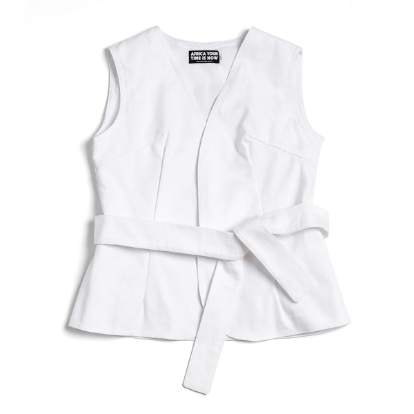 Canvas Waist Coat  (off white)