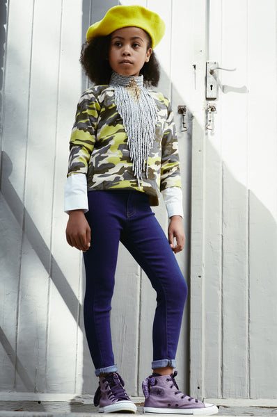 Yellow Camo Top